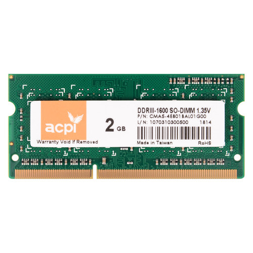 ACPI DDR3 2GB PC3-12800(1600) SO-DIMM